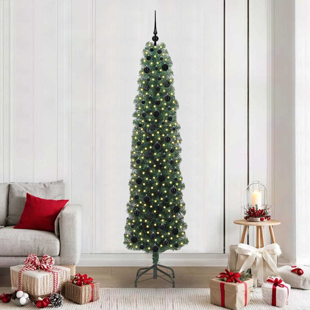 Albero di Natale artificiale con 300 LED Verde 210 cm | homemem39