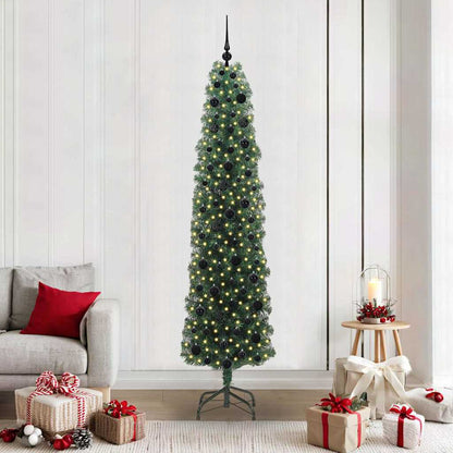 Albero di Natale artificiale con 300 LED Verde 210 cm | homemem39