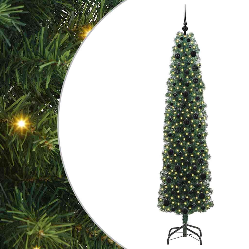 Albero di Natale artificiale con 300 LED Verde 210 cm | homemem39