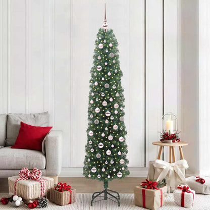 Albero di Natale artificiale con 300 LED Verde 210 cm | homemem39