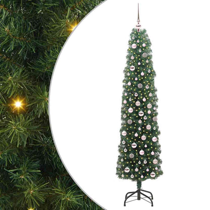 Albero di Natale artificiale con 300 LED Verde 210 cm | homemem39