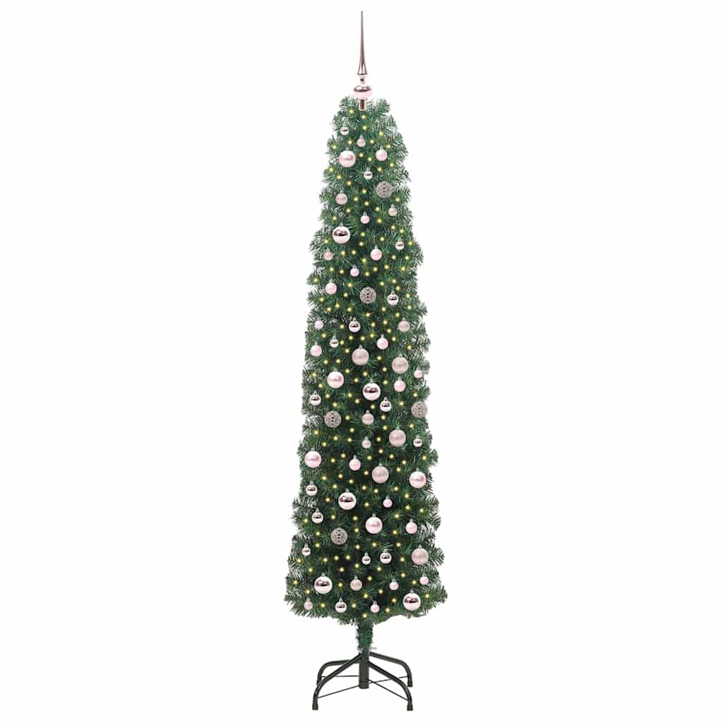 Albero di Natale artificiale con 300 LED Verde 210 cm | homemem39