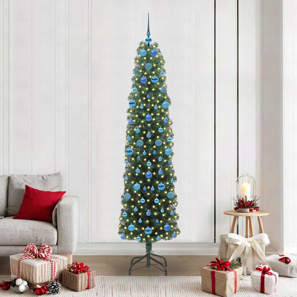Albero di Natale artificiale con 300 LED Verde 210 cm | homemem39
