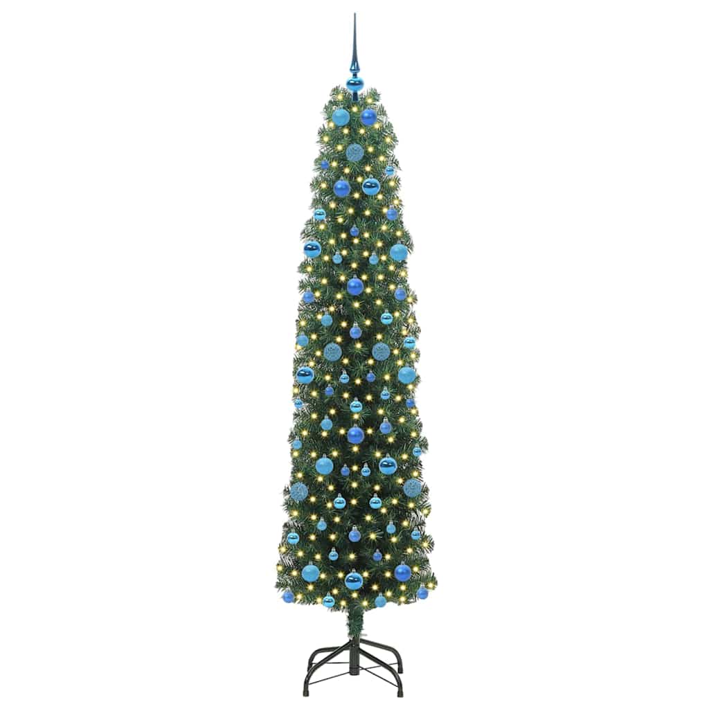 Albero di Natale artificiale con 300 LED Verde 210 cm | homemem39