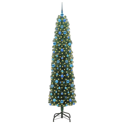 Albero di Natale artificiale con 300 LED Verde 210 cm | homemem39