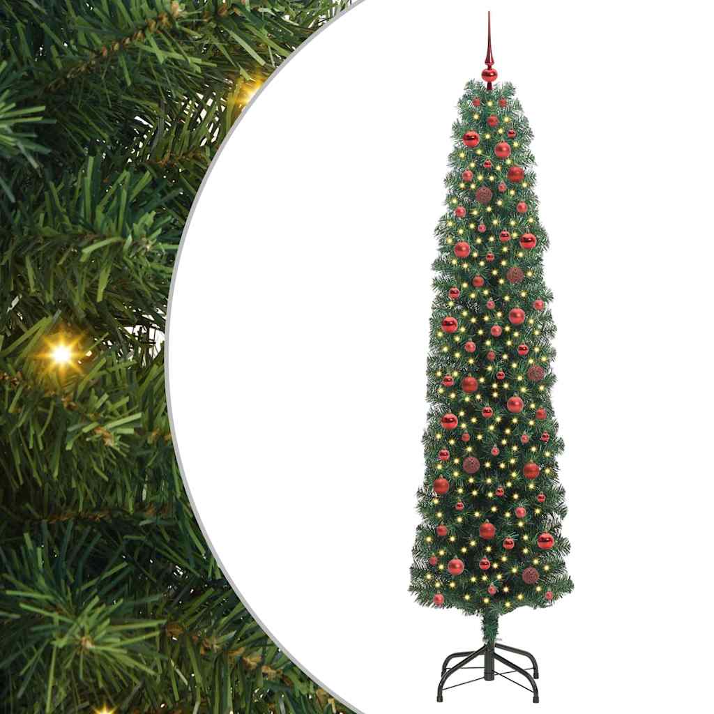 Albero di Natale artificiale con 300 LED Verde 240 cm | homemem39