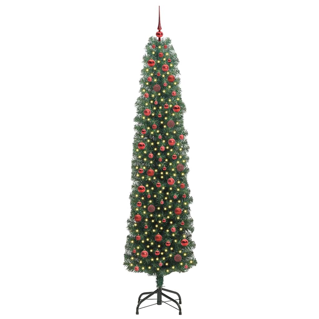 Albero di Natale artificiale con 300 LED Verde 240 cm | homemem39