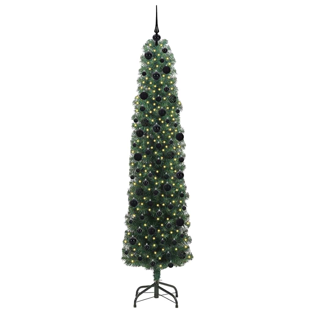 Albero di Natale artificiale con 300 LED Verde 240 cm | homemem39