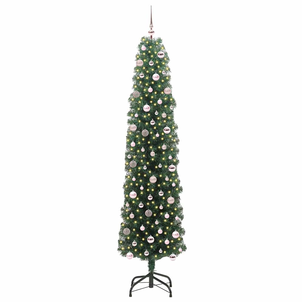 Albero di Natale artificiale con 300 LED Verde 240 cm | homemem39
