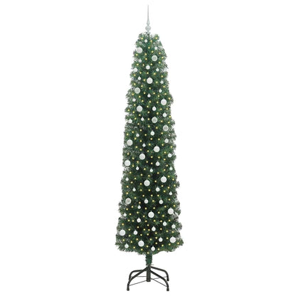 Albero di Natale artificiale con 300 LED Verde 240 cm | homemem39