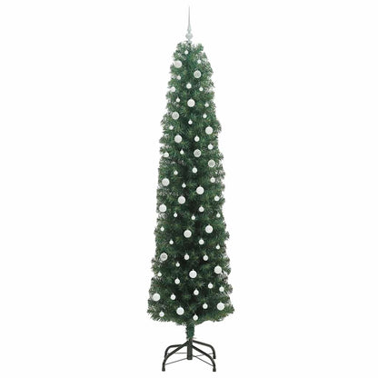 Albero di Natale artificiale con 300 LED Verde 240 cm | homemem39