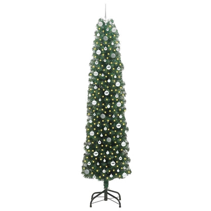 Albero di Natale artificiale con 300 LED Verde 240 cm | homemem39