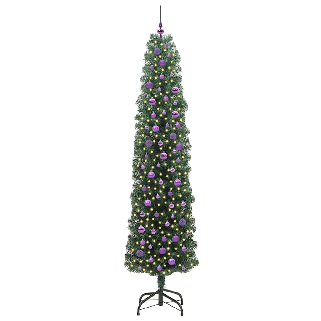 Albero di Natale artificiale con 300 LED Verde 240 cm | homemem39