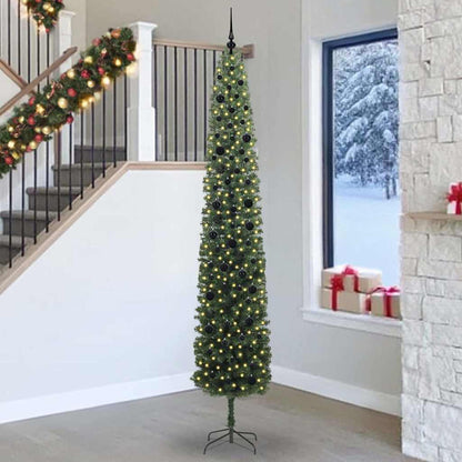 Albero di Natale artificiale con 300 LED Verde 270 cm | homemem39