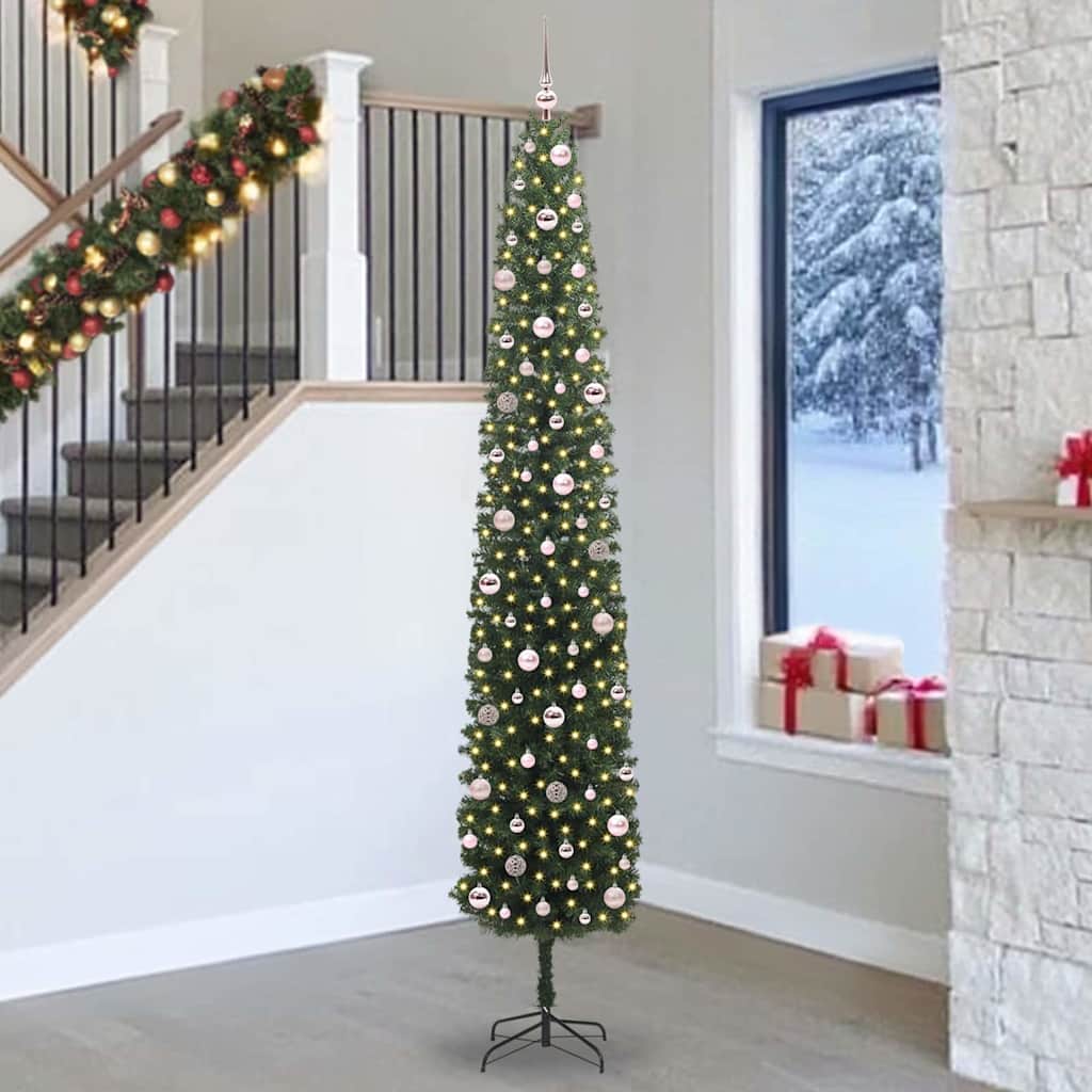 Albero di Natale artificiale con 300 LED Verde 270 cm | homemem39
