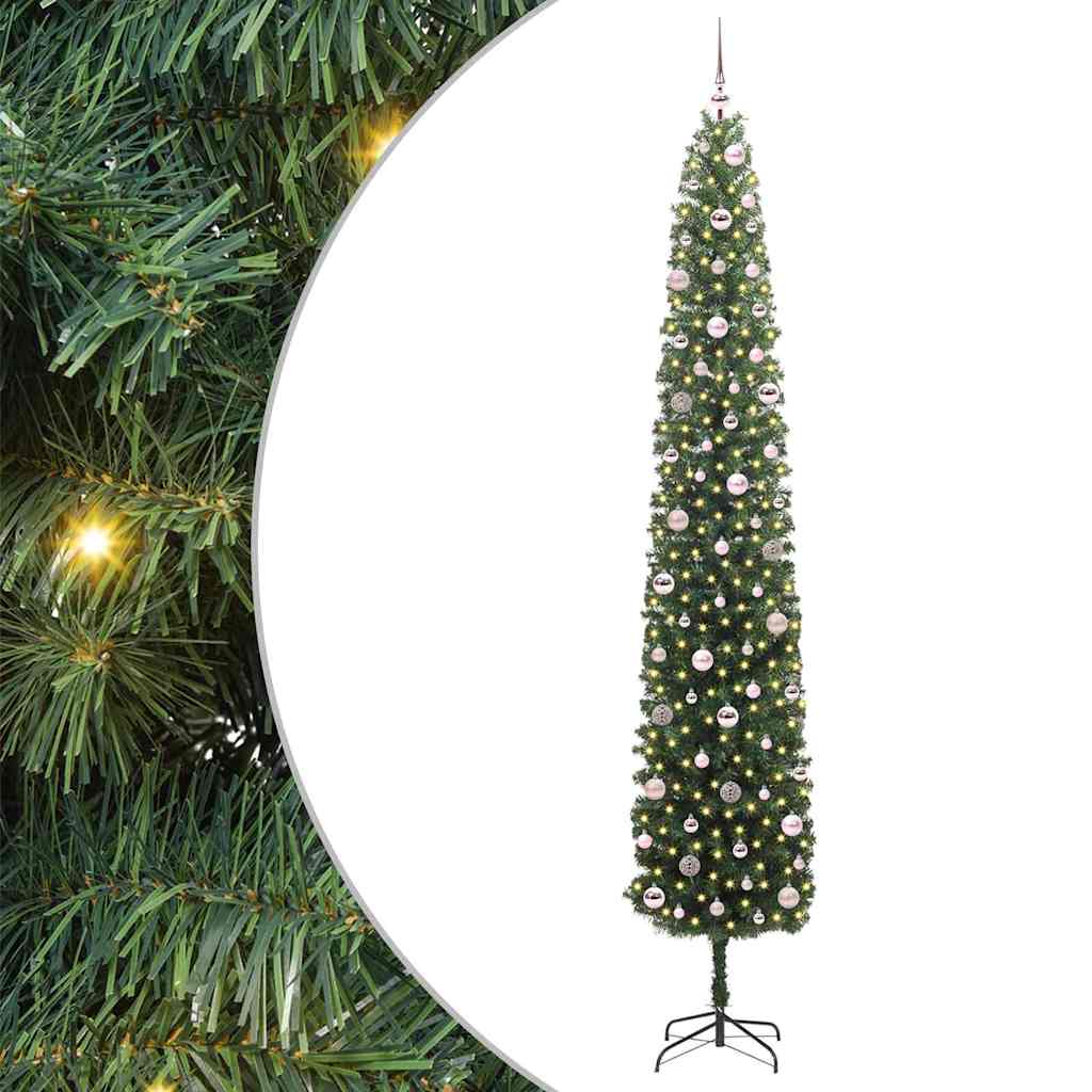 Albero di Natale artificiale con 300 LED Verde 270 cm | homemem39