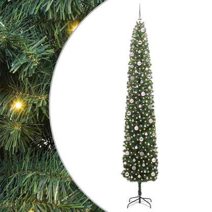 Albero di Natale artificiale con 300 LED Verde 270 cm | homemem39