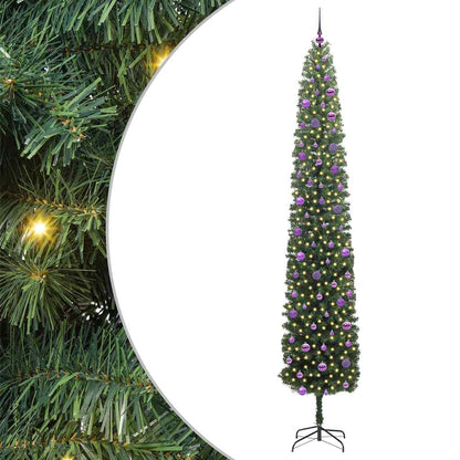 Albero di Natale artificiale con 300 LED Verde 270 cm | homemem39