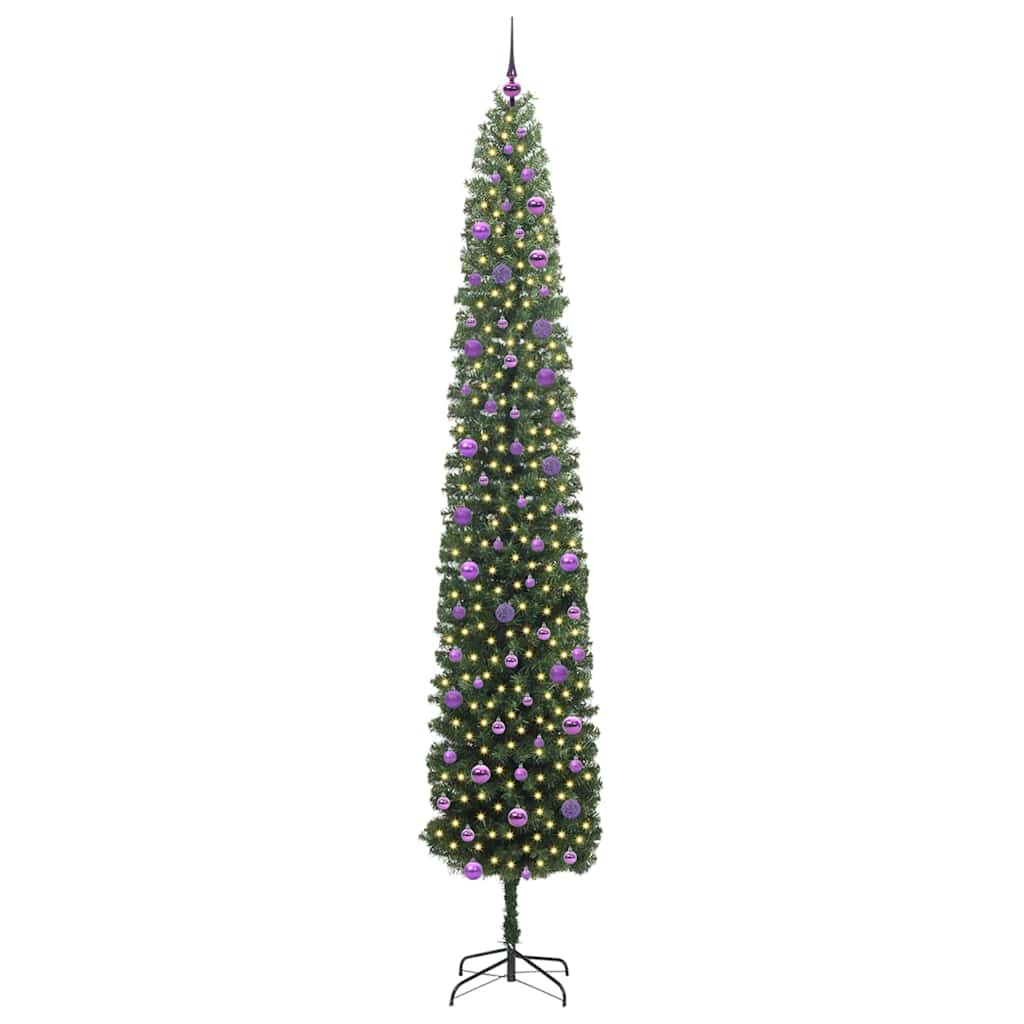 Albero di Natale artificiale con 300 LED Verde 270 cm | homemem39