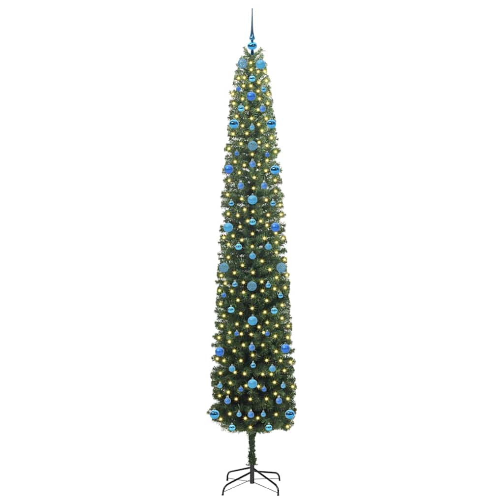 Albero di Natale artificiale con 300 LED Verde 270 cm | homemem39