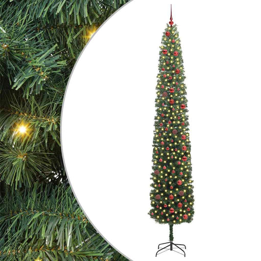 Albero di Natale artificiale con 300 LED Verde 300 cm | homemem39