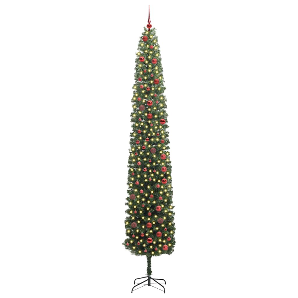 Albero di Natale artificiale con 300 LED Verde 300 cm | homemem39