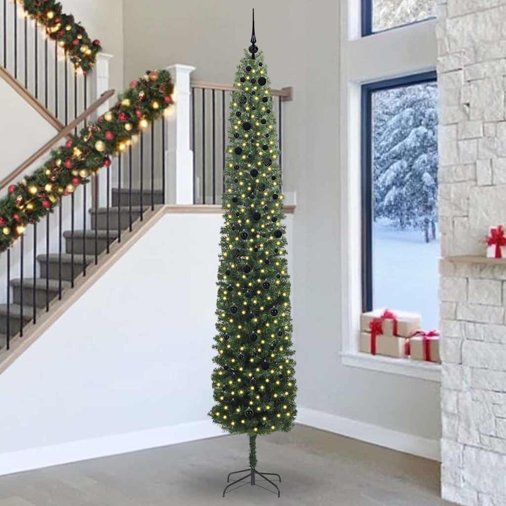 Albero di Natale artificiale con 300 LED Verde 300 cm | homemem39