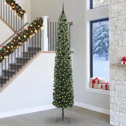 Albero di Natale artificiale con 300 LED Verde 300 cm | homemem39