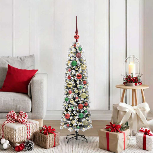 Albero di Natale artificiale con 150 LED Verde 120 cm | homemem39