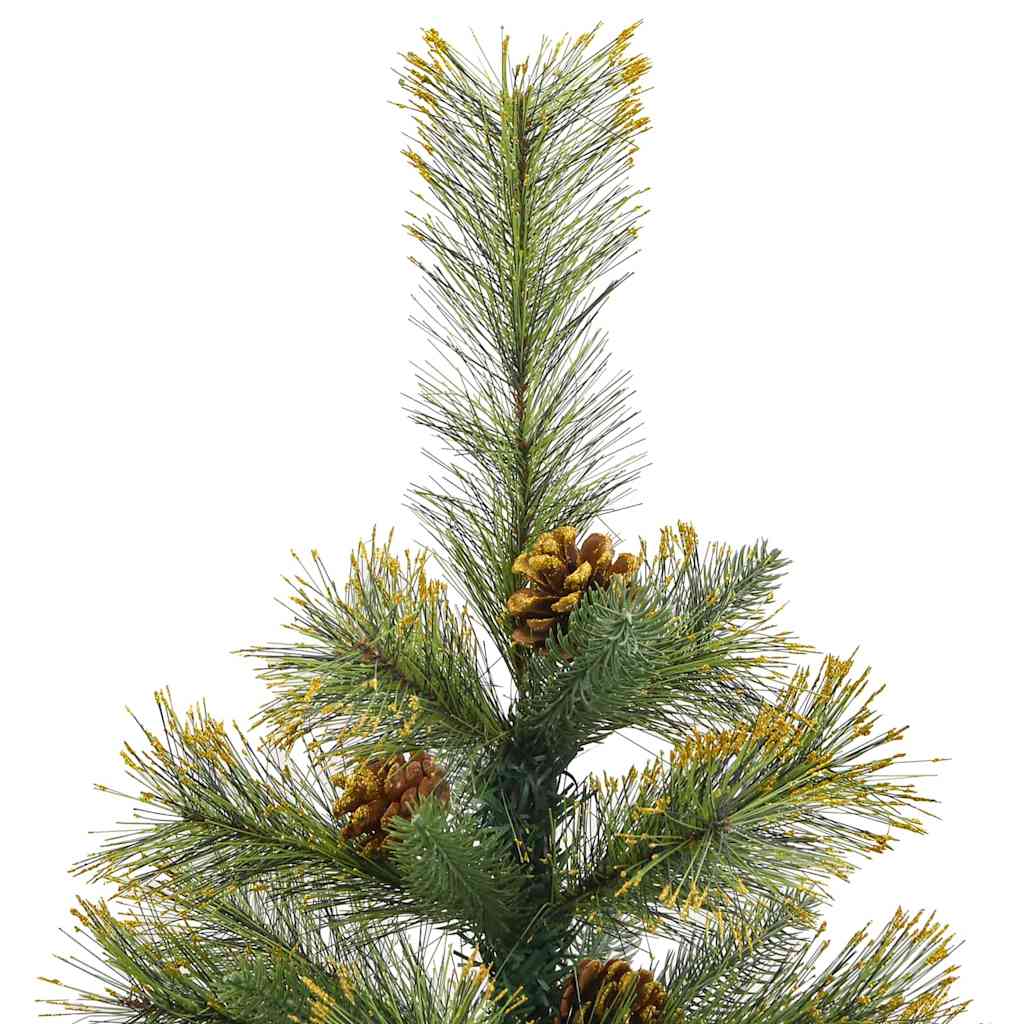 Albero di Natale artificiale pieghevole con coni Verde 150 cm