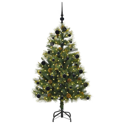 Albero di Natale artificiale pieghevole con coni Verde 150 cm