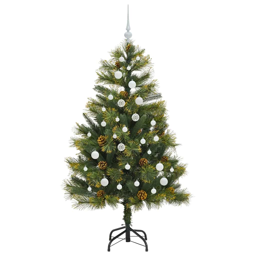 Albero di Natale artificiale pieghevole con coni Verde 150 cm