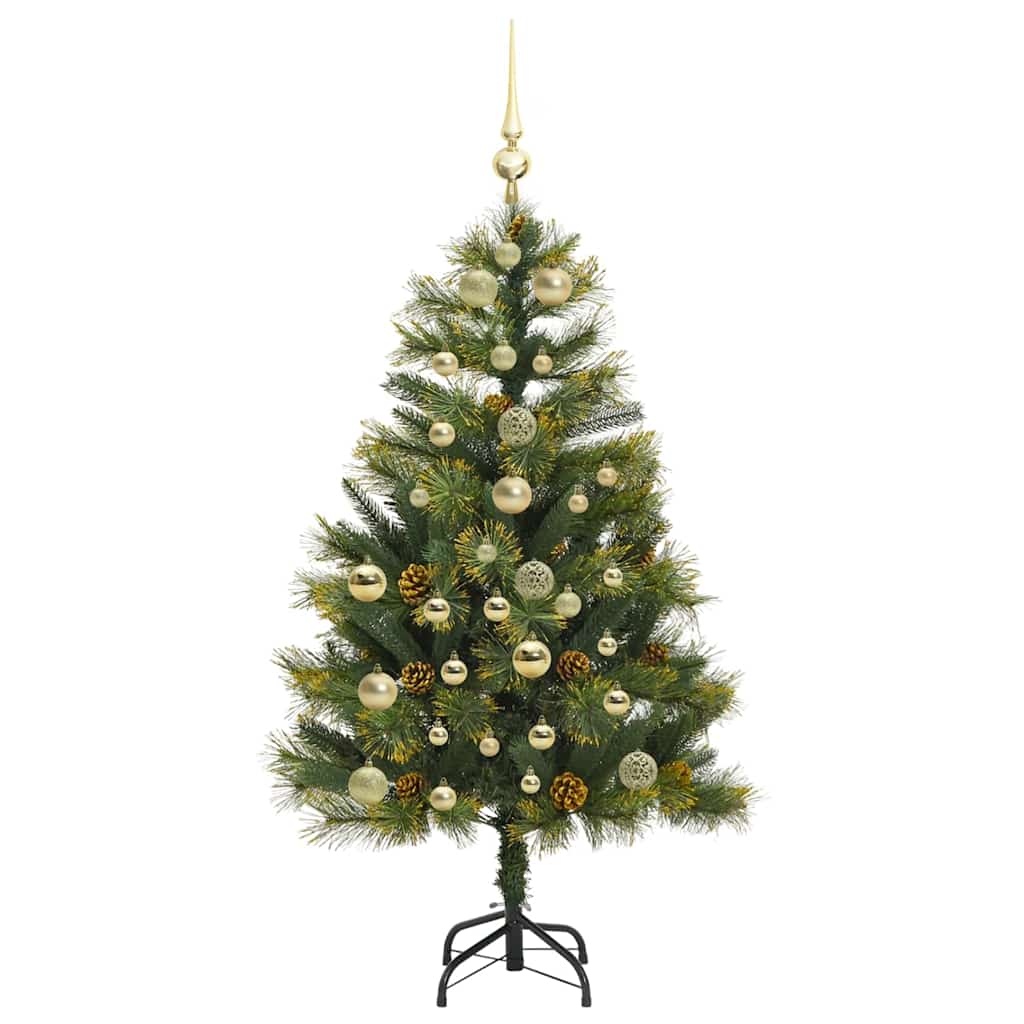 Albero di Natale artificiale pieghevole con coni Verde 150 cm