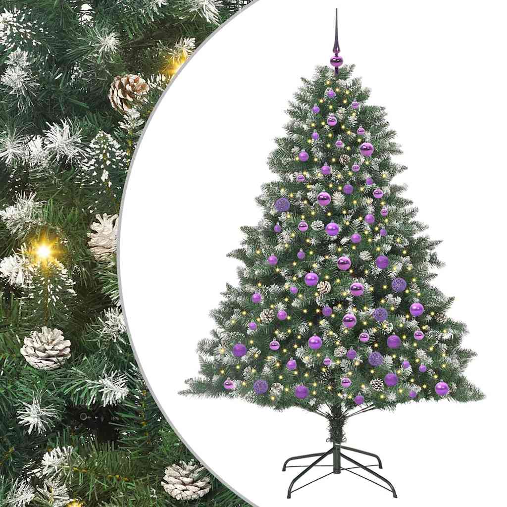Albero di Natale artificiale con 300 LED Verde 180 cm