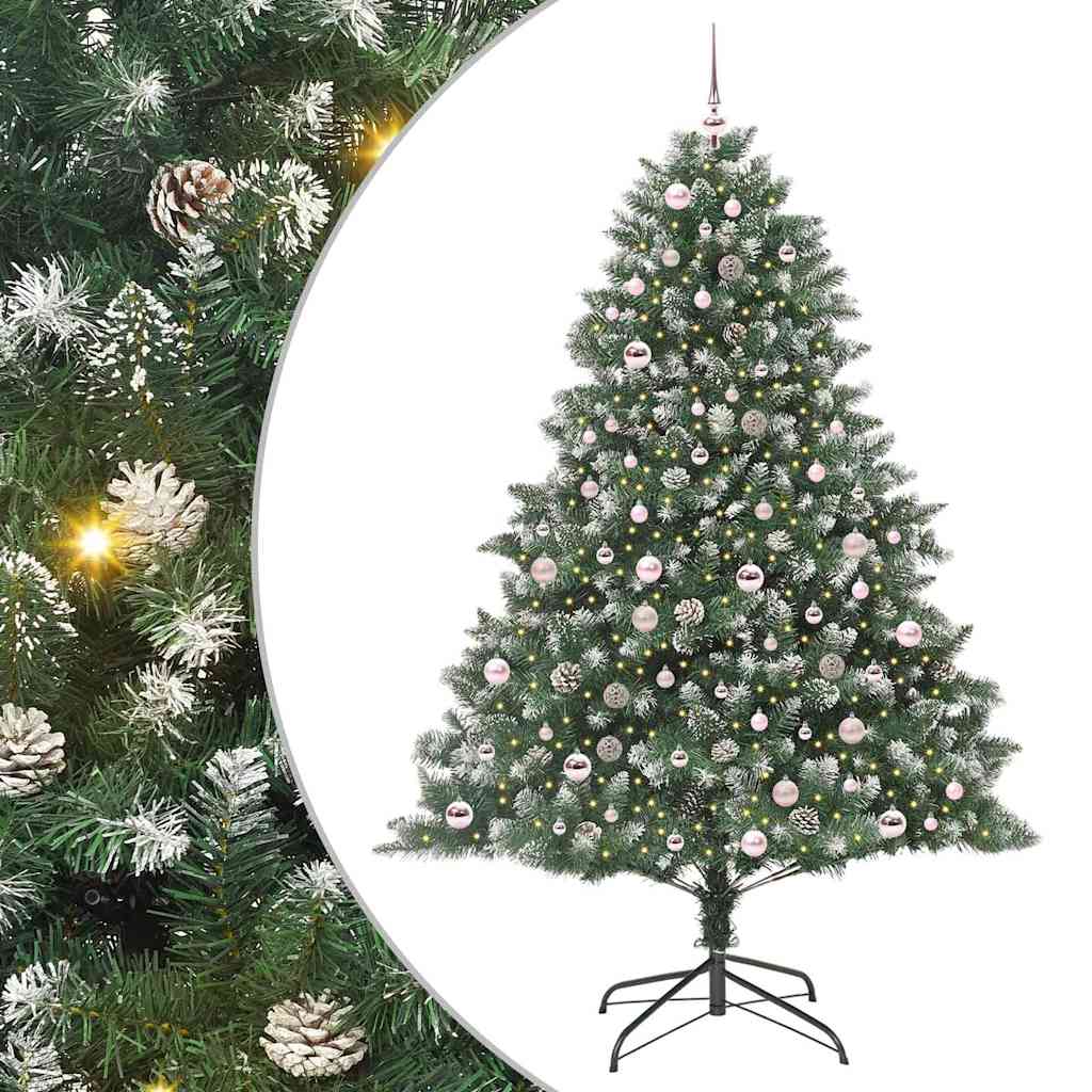 Albero di Natale artificiale con 300 LED Verde 210 cm