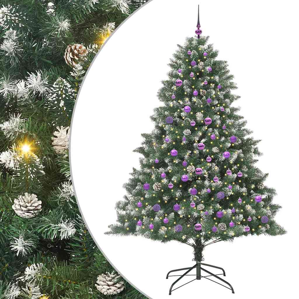 Albero di Natale artificiale con 300 LED Verde 210 cm