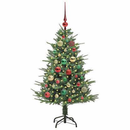 Albero di Natale Artificiale Pre-illuminato con Set di Palline