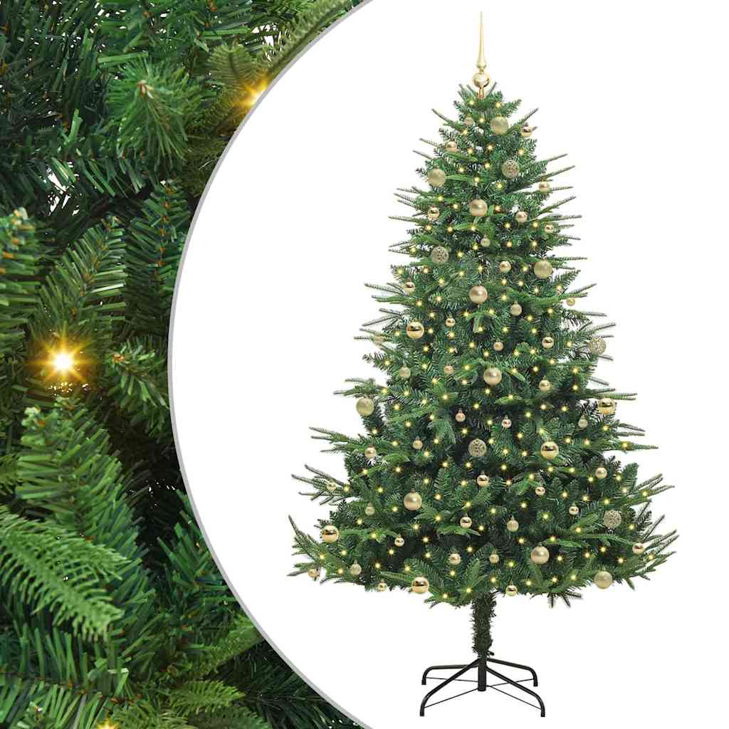 Albero di Natale Artificiale Pre-illuminato con Set di Palline | homemem39