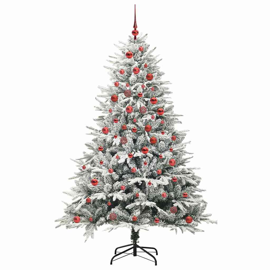 Albero di Natale artificiale preilluminato con set di palline