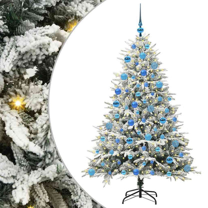 Albero di Natale artificiale preilluminato con set di palline