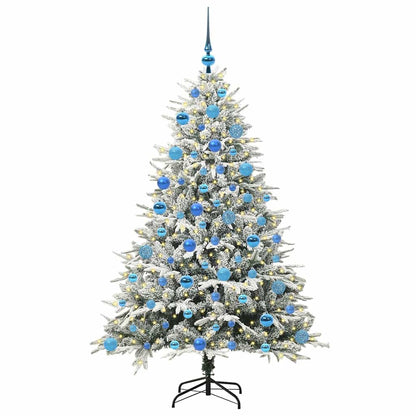 Albero di Natale artificiale preilluminato con set di palline
