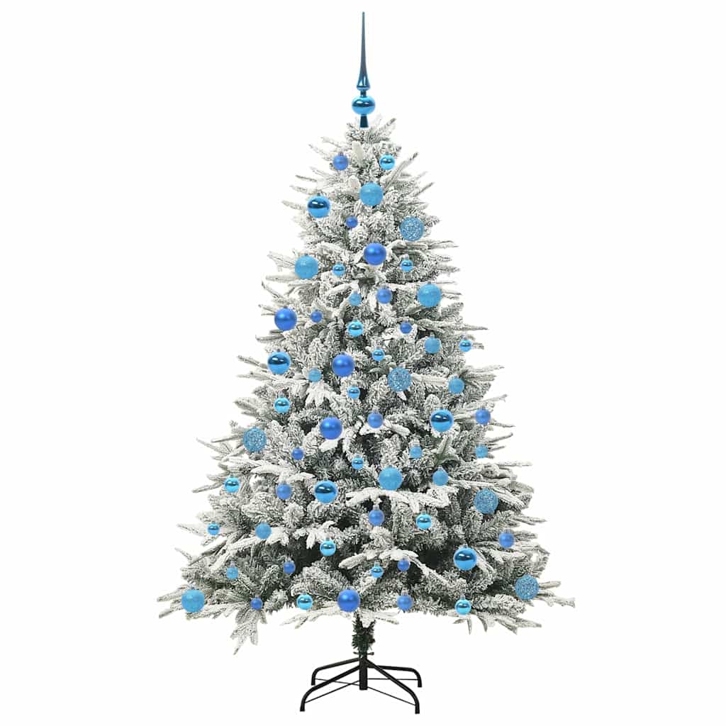 Albero di Natale artificiale preilluminato con set di palline