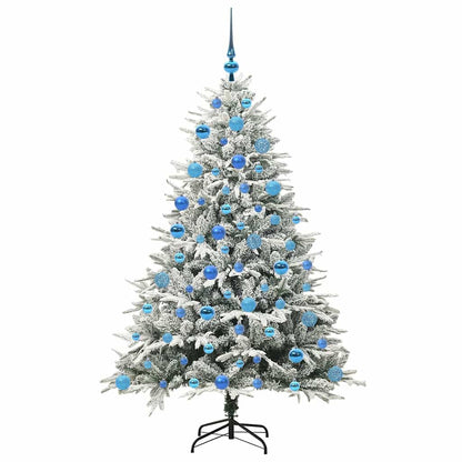Albero di Natale artificiale preilluminato con set di palline