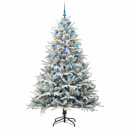 Albero di Natale Artificiale Pre-illuminato con Set di Palline