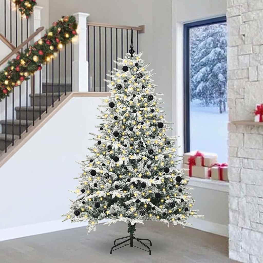 Albero di Natale Artificiale Pre-illuminato con Set di Palline | homemem39