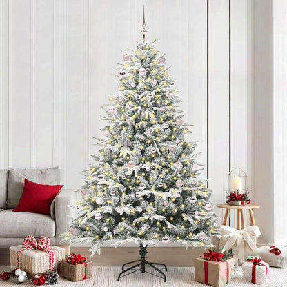 Albero di Natale Artificiale Pre-illuminato con Set di Palline | homemem39