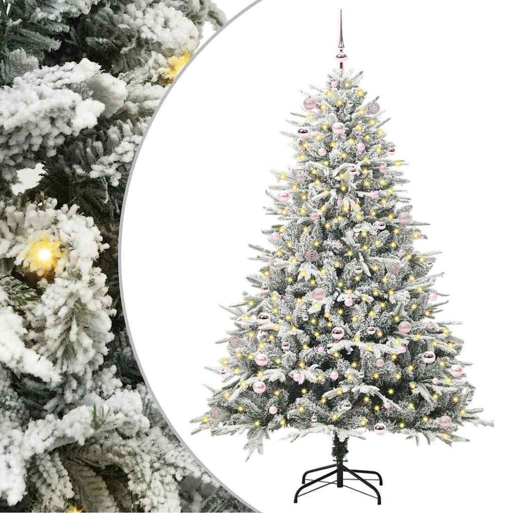 Albero di Natale Artificiale Pre-illuminato con Set di Palline | homemem39