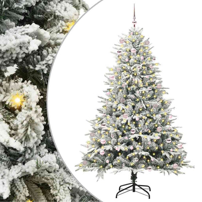 Albero di Natale Artificiale Pre-illuminato con Set di Palline | homemem39