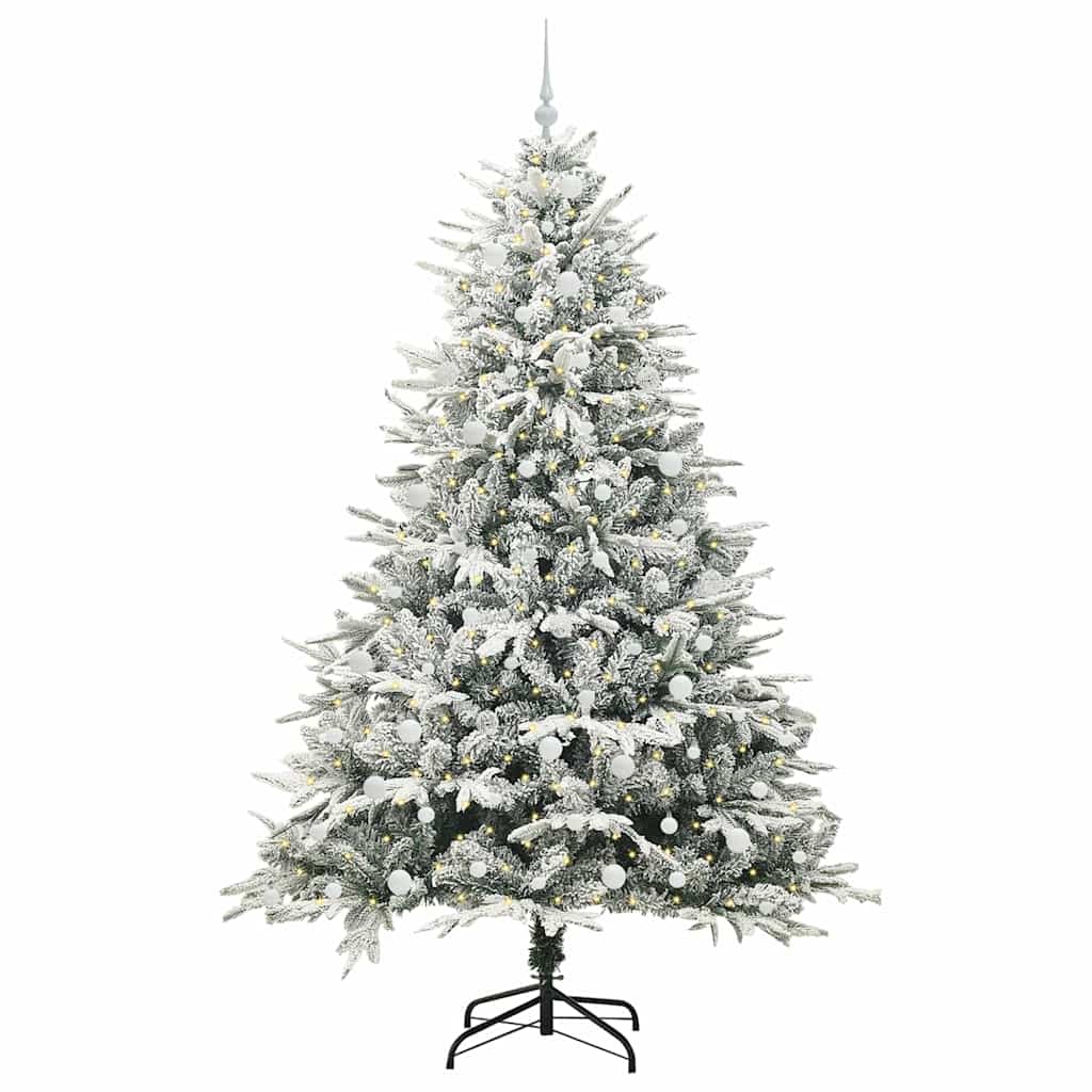 Albero di Natale Artificiale Pre-illuminato con Set di Palline | homemem39