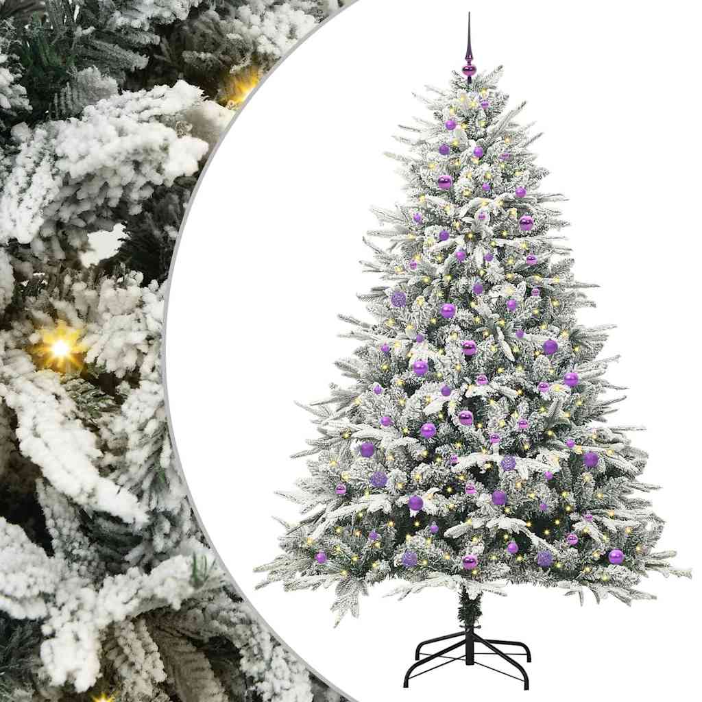 Albero di Natale Artificiale Pre-illuminato con Set di Palline | homemem39